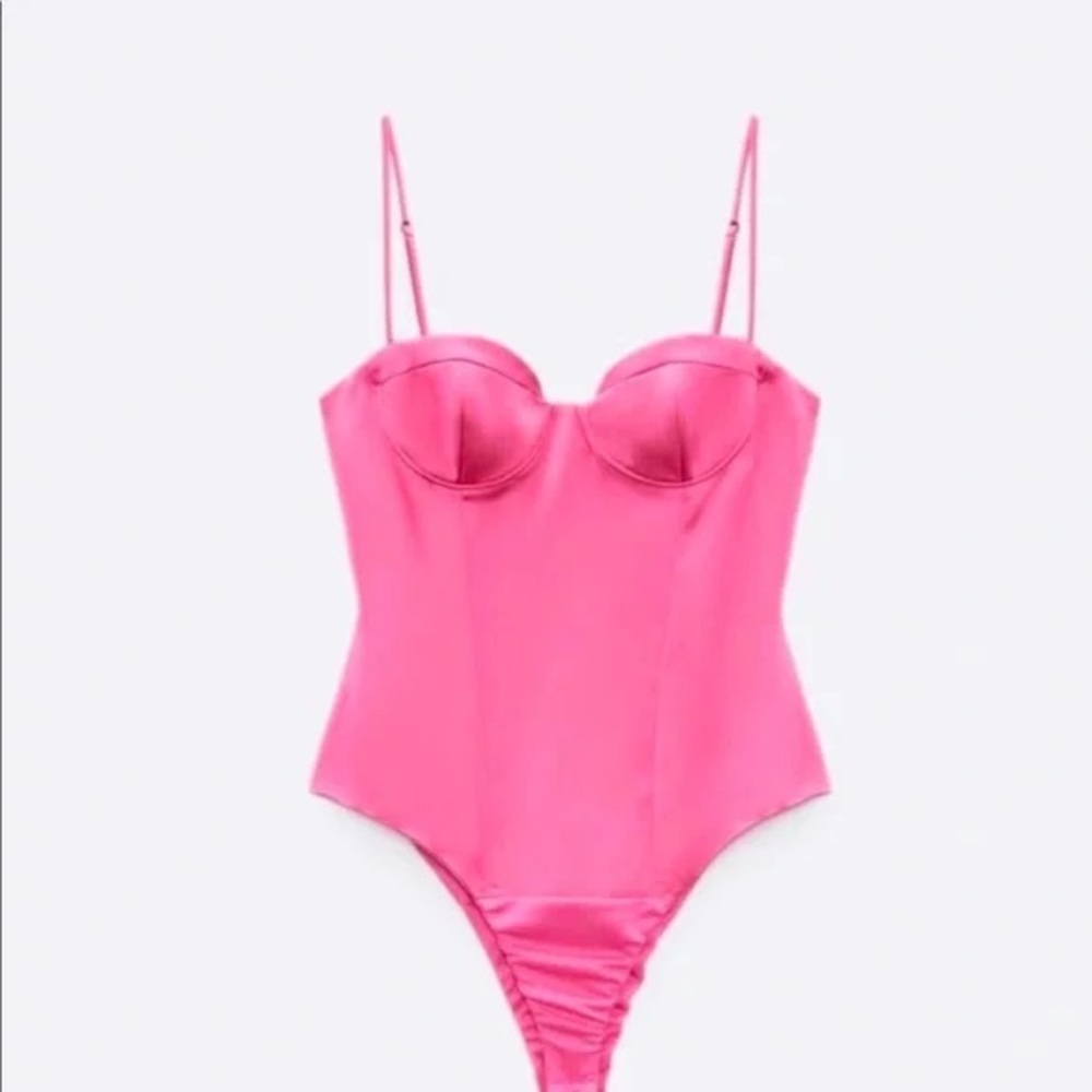 ZARA Stylish Hot Pink Body Suit One Piece